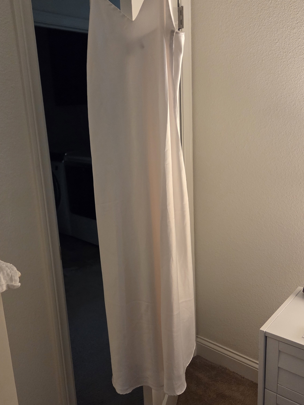 Vintage Lightweight White V-Neck Slip Dress